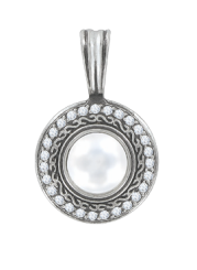 Anhänger mit Perle und Zirkonia 