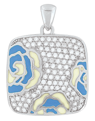 Anhänger mit Emaille und Zirkonia 