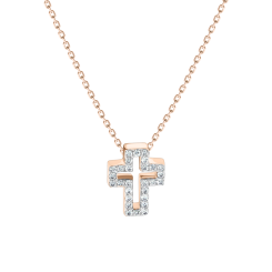 Goldkette mit Kreuz und Brillanten 