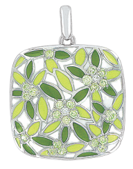 Anhänger mit Emaille und Zirkonia 