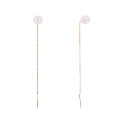 Drop earrings with pearls 