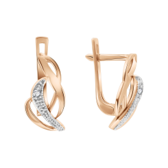 Earrings with zirconia 
