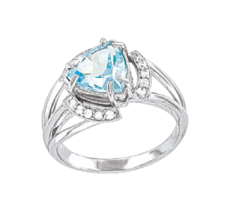 Damenring mit Topas und Zirkonia 