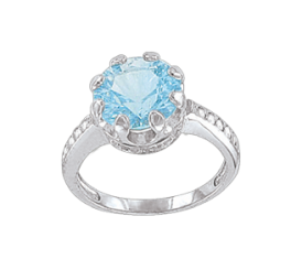 Damenring mit Topas und Zirkonia 