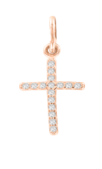 Anhänger Kreuz mit Zirkonia 