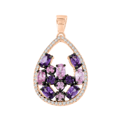 Anhänger vergoldet mit Amethyst 