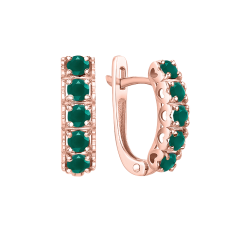 Earrings with emeralds 