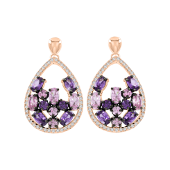 Ohrstecker vergoldet mit Amethyst 