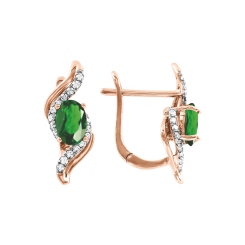 Ohrhänger mit Smaragd und Brillanten 
