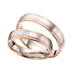 Wedding rings with a diamond 