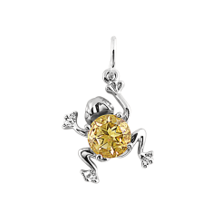 Подвеска Лягушка с цитрином 