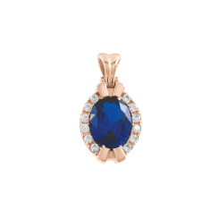Anhänger mit Saphir und Zirkonia 