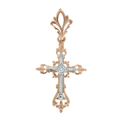 Anhänger – Kreuz mit Zirkonia 