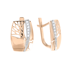 Earrings with zirconia 