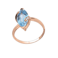 Damenring mit Topas und Zirkonia 