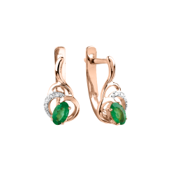 Ohrhänger mit Smaragd und Brillanten 