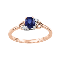 Damenring mit Saphir und Brillant 