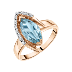 Damenring mit Topas und Zirkonia 