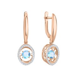 Ohrhänger mit Topas und Zirkonia 