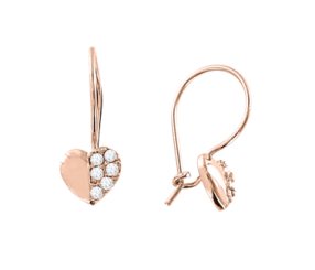 Ohrhänge - Herz mit Zirkonia 