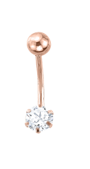 Bauchpiercing mit Zirkonia 