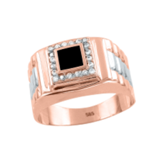 Мужское кольцо с фианитами 