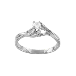 Women's ring with zirconia 
