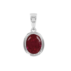 Anhänger mit rotem Zirkonia 
