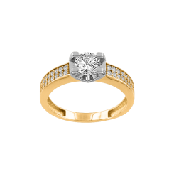 Women's ring with zirconia 