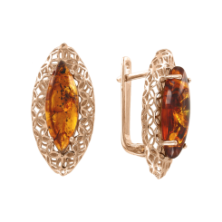 Earrings with amber 