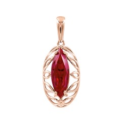 Pendant with ruby 