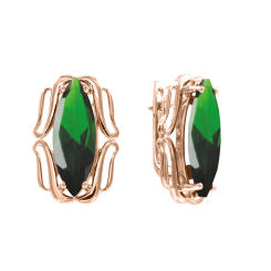 Ohrhänger mit grünen Zirkonia 