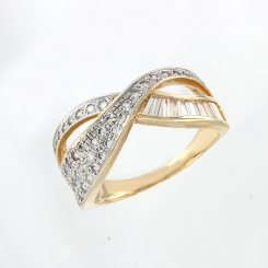 Кольцо с фианитами 