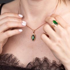 Anhänger mit grüner Zirkonia 