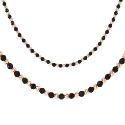 Necklace or bracelet with onyx 