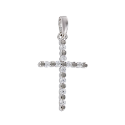 Pendant cross with zirconia 