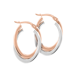 Ohrhänger Rot-/Weißgold 