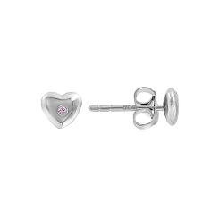Ohrstecker Herz mit Zirkonia 