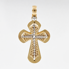 Pendant cross in yellow gold 