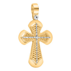Pendant cross in yellow gold 