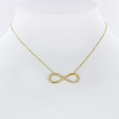 Yellow gold chain with pendant Infinity 