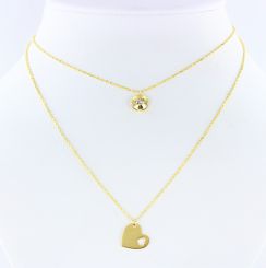 Double chain with two pendants 