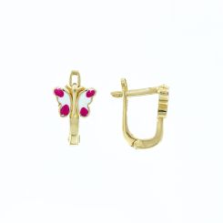 Earrings with enamel 