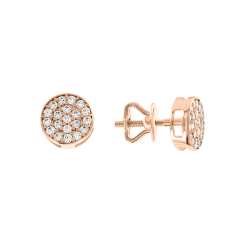 Серьги - пуссеты с фианитами 