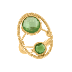 Women's ring with olivine 