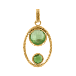 Pendant with olivines 