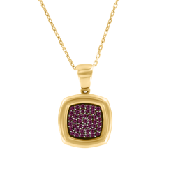 Necklace with purple zirconia 