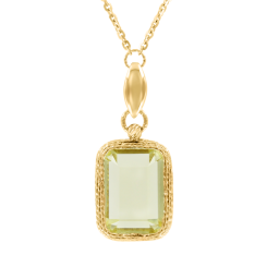 Necklace with green amethyst 