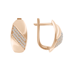 Earrings with zirconia 