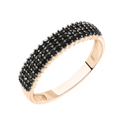 Damenring mit schwarzen Zirkonia 